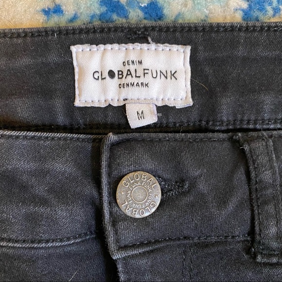 Global Funk Denmark High Rise Black Skinny Jeans with Zipper Ankle - Picture 9 of 9